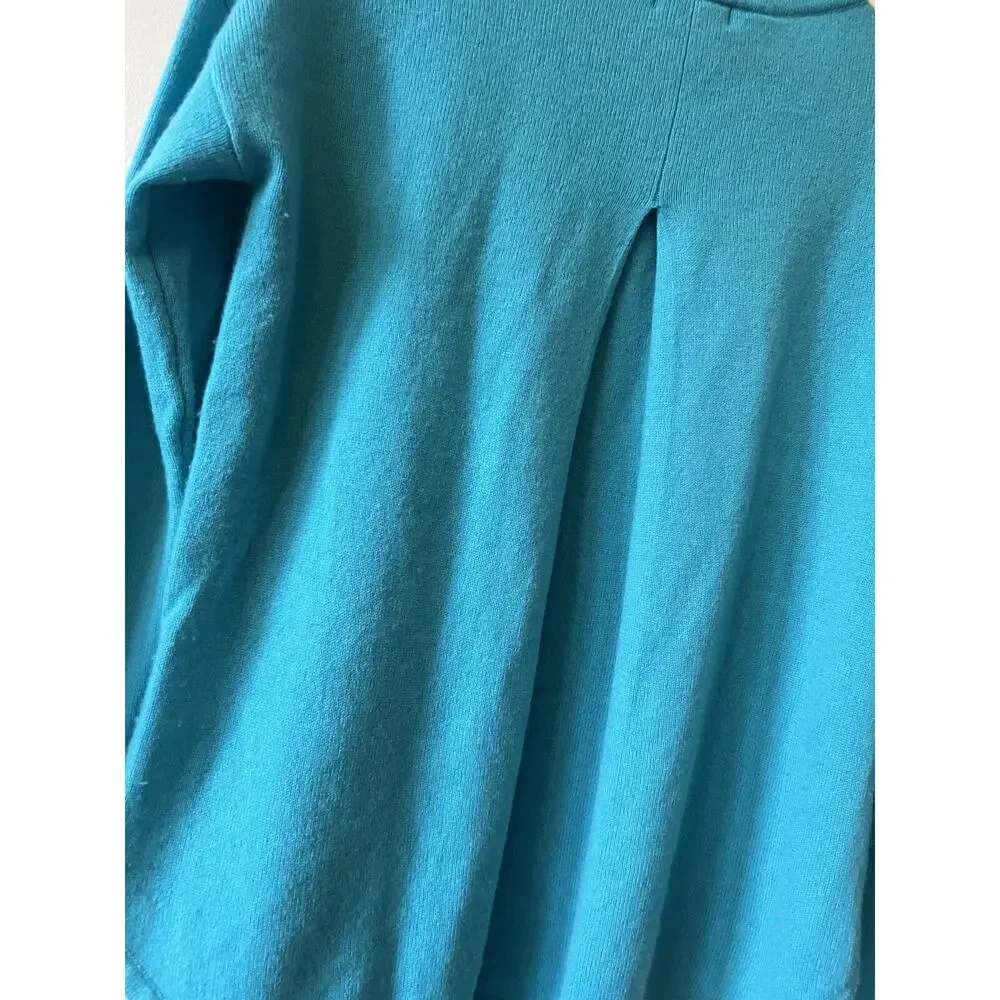 Premise Cashmere Sweater Split Back Ladies Small Blue